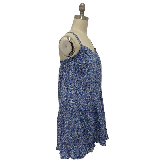 Women’s Spaghetti Cross Strap Floral Tiered Dress Universal Thread Navy Size XS - Picture 3 of 7